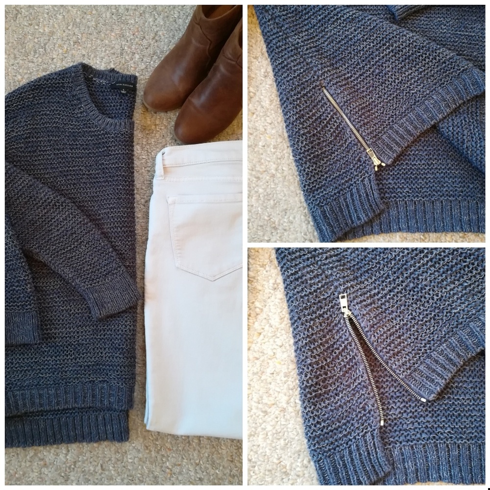 Ann Taylor Zipper Sweater